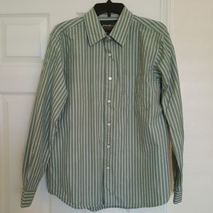 Eddie Bauer Long Sleeve Striped Button Down Mediu